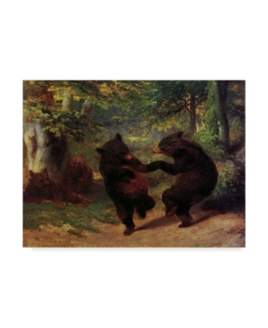 Trademark Global Masters Collection 'dancing Bears' Canvas Art In Multi