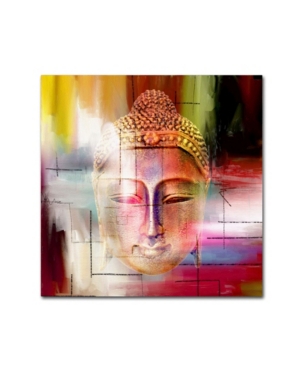 Trademark Global Mark Ashkenazi 'buddha Face 4' Canvas Art In Multi