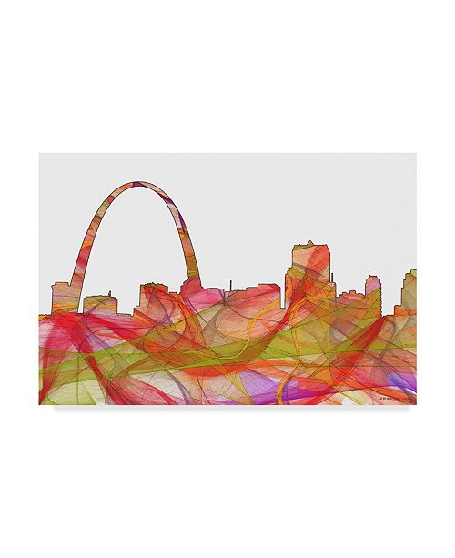 Trademark Global Marlene Watson St Louis Missouri Skyline Canvas
