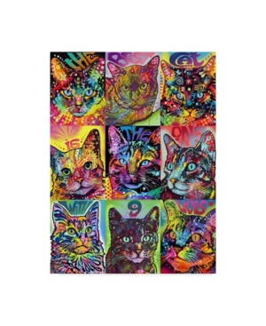Trademark Global Dean Russo 'nine Up Of Cats' Canvas Art In Multi