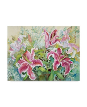Trademark Global Joanne Porter 'stargazer Lilies' Canvas Art In Multi
