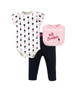 Little Treasure Baby Bodysuit Pant and Bib 3 Piece Set