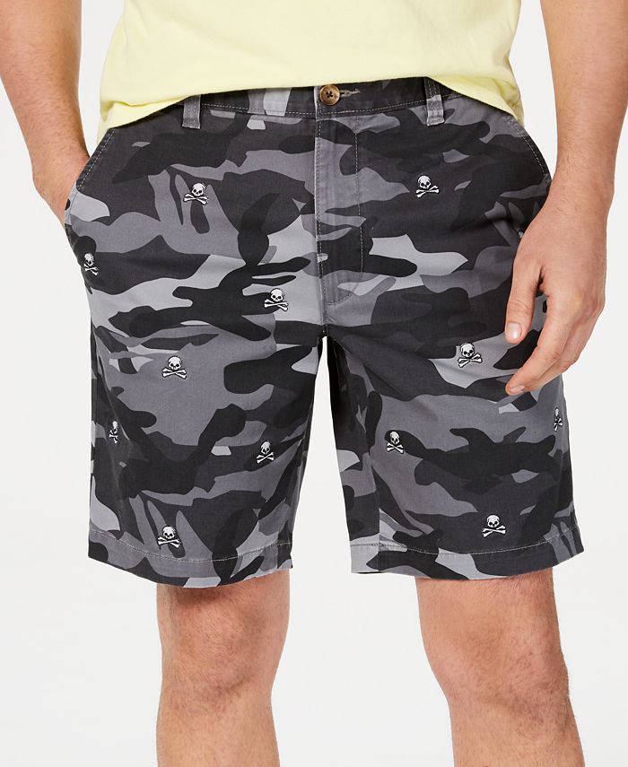 Club Room Men's Stretch Skull-Embroidered Camouflage Shorts, Created ...