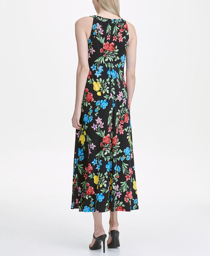 Calvin Klein Floral-Print Maxi Dress - Macy's