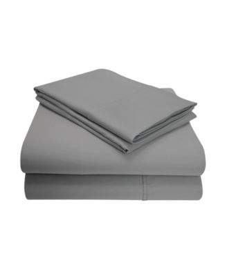 Superior 1200 Thread Count Cotton Blend Solid Sheet Set - Full - Macy's