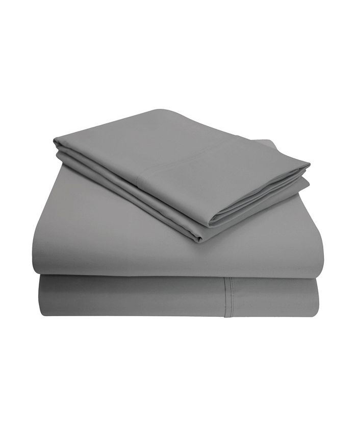Superior 1200 Thread Count Cotton Blend Solid Sheet Set Full Macy