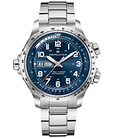 Men's Swiss Khaki X-Wind Aviation Stainless Steel Bracelet Watch 45mm