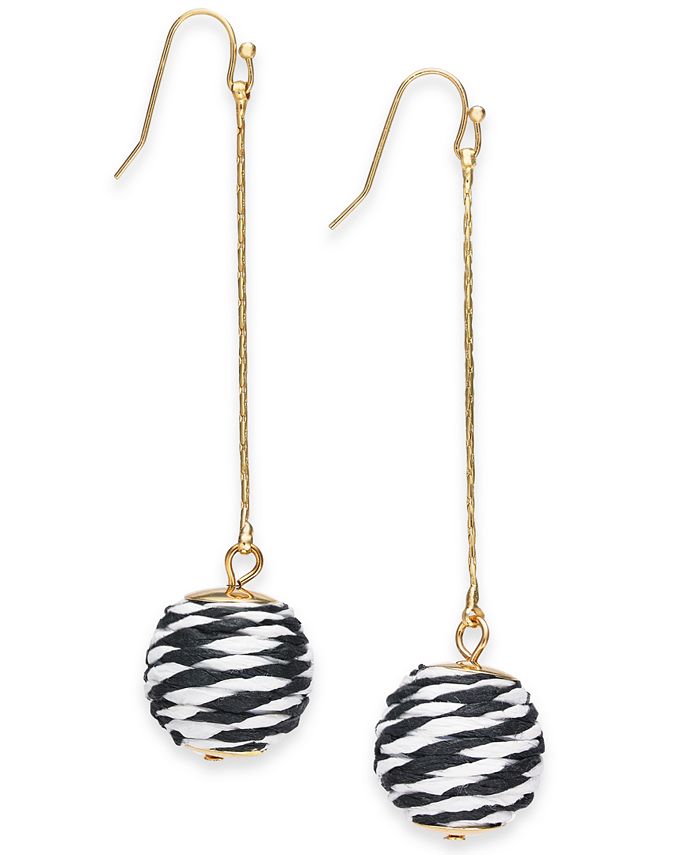 INC International Concepts INC GoldTone Black & WhiteWrapped Ball