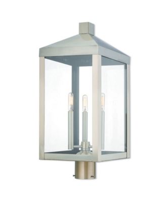 Livex - Nyack 3-Light Outdoor Post Top Lantern