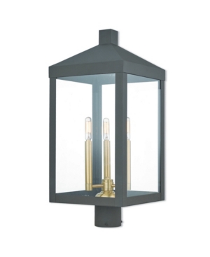 Livex Nyack 3-Light Outdoor Post Top Lantern