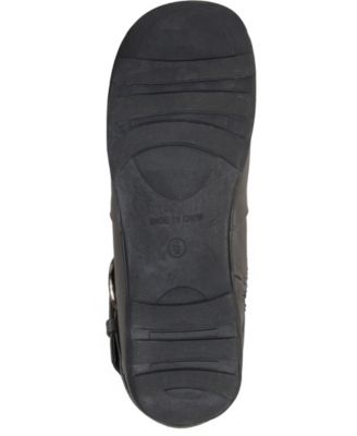 Journee Collection Women's Paris Wide Calf Rouched Buckle Mid Shaft Boots