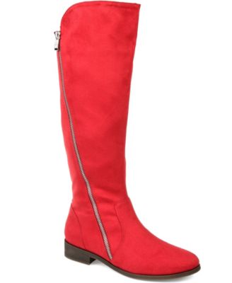 red thigh high boots wide calf