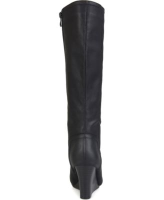 Women's Langly Wide Calf Knee High Wedge Boots