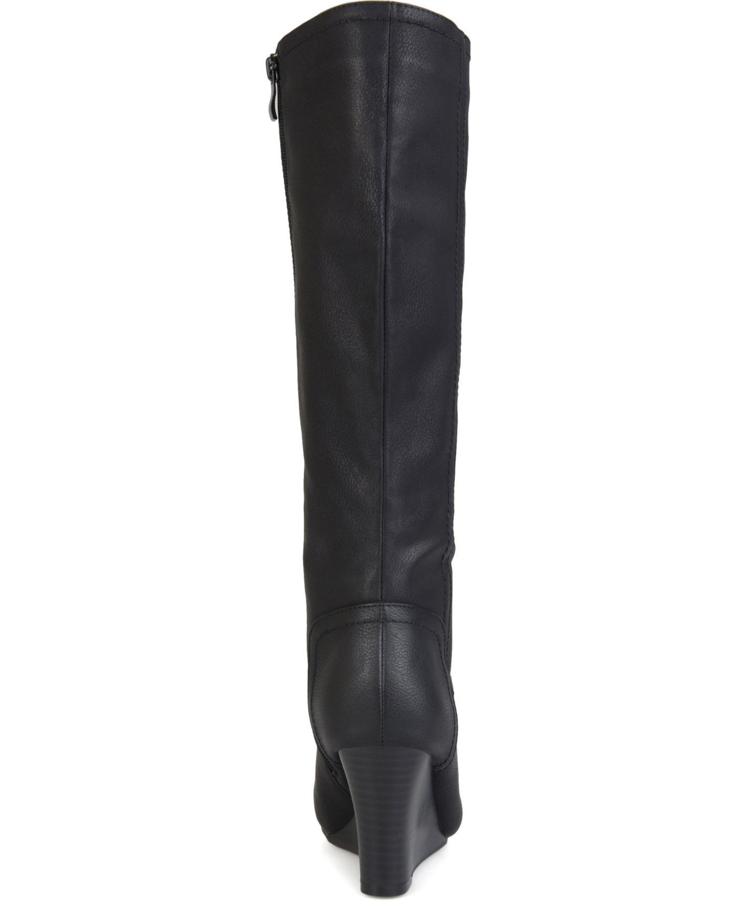 Женские ботинки Journee Collection Langly Regular & Wide Calf Knee High Wedge, цвет: Чёрный — фото 3