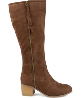 Women's Sanora Wide Calf Stacked Heel Mid Shaft Boots