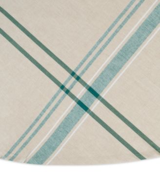 Chambray French Stripe Tablecloth 70" Round
