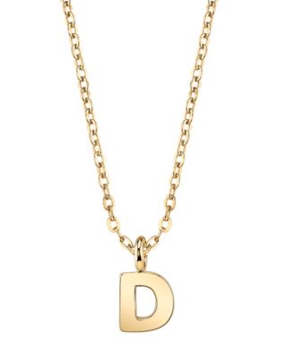 Gold-Tone Initial Necklace 20"