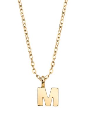 Gold-Tone Initial Necklace 20"