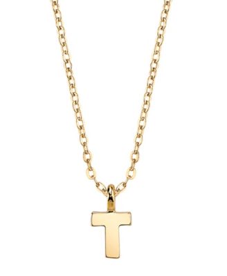 Gold-Tone Initial Necklace 20"