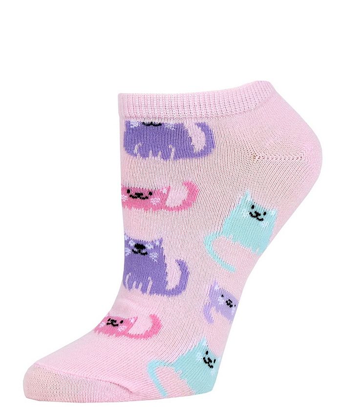 SOCK TALK Ladies' Low Cut Socks 4 PACK COOL CATS - Macy's