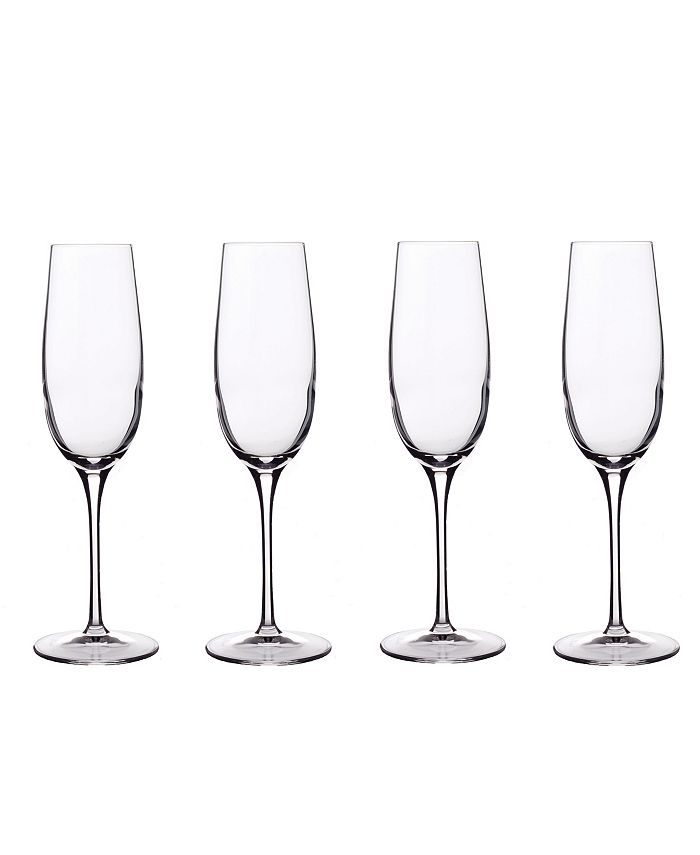 Luigi Bormioli - Glassware, Set of 4 Crescendo Champagne Flutes