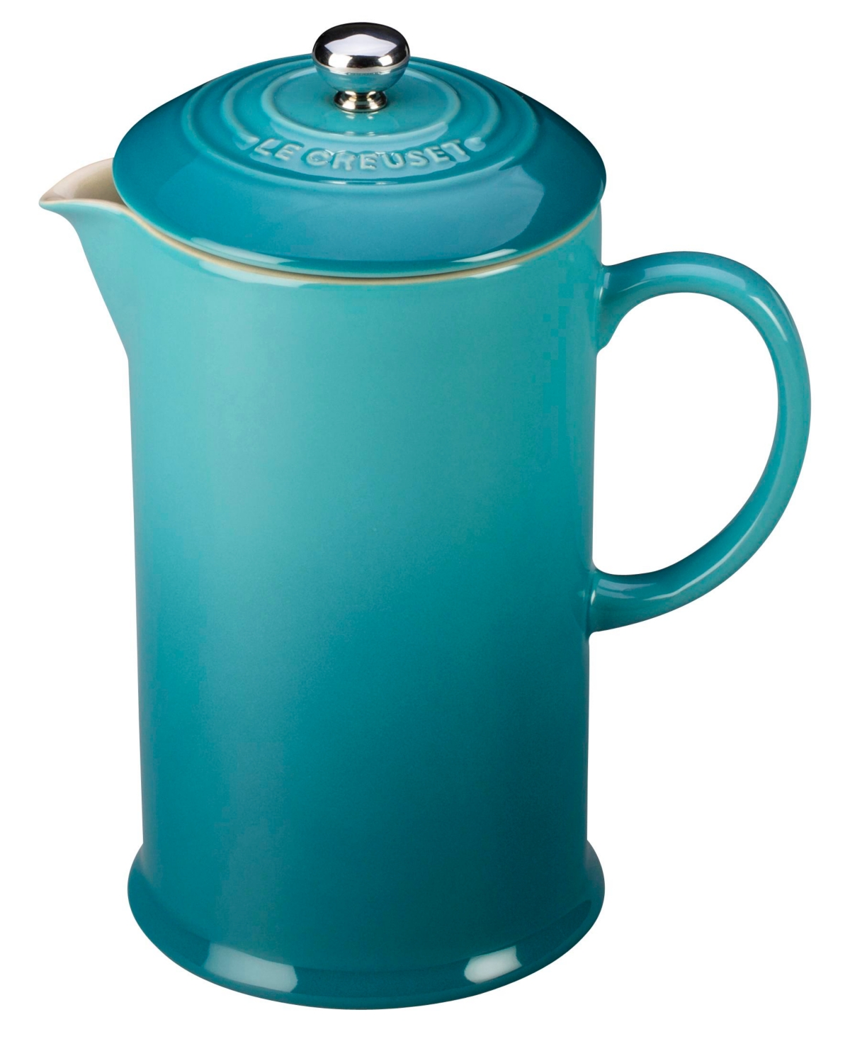 LE CREUSET 34 OUNCE STONEWARE FRENCH PRESS WITH LID