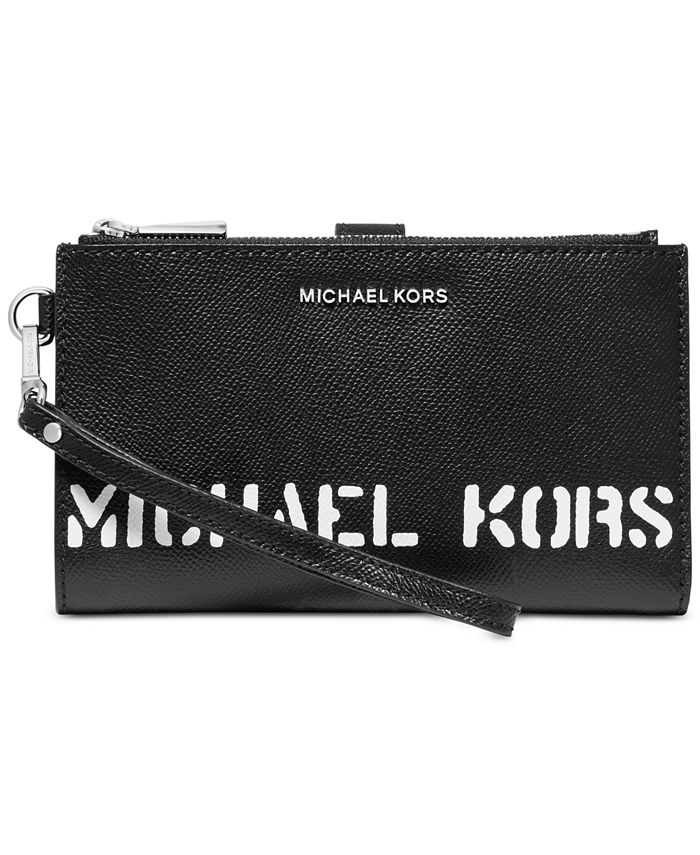 Michael Kors Logo Double Zip Wristlet & Reviews - Handbags ...