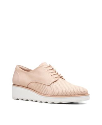 clarks platform oxfords