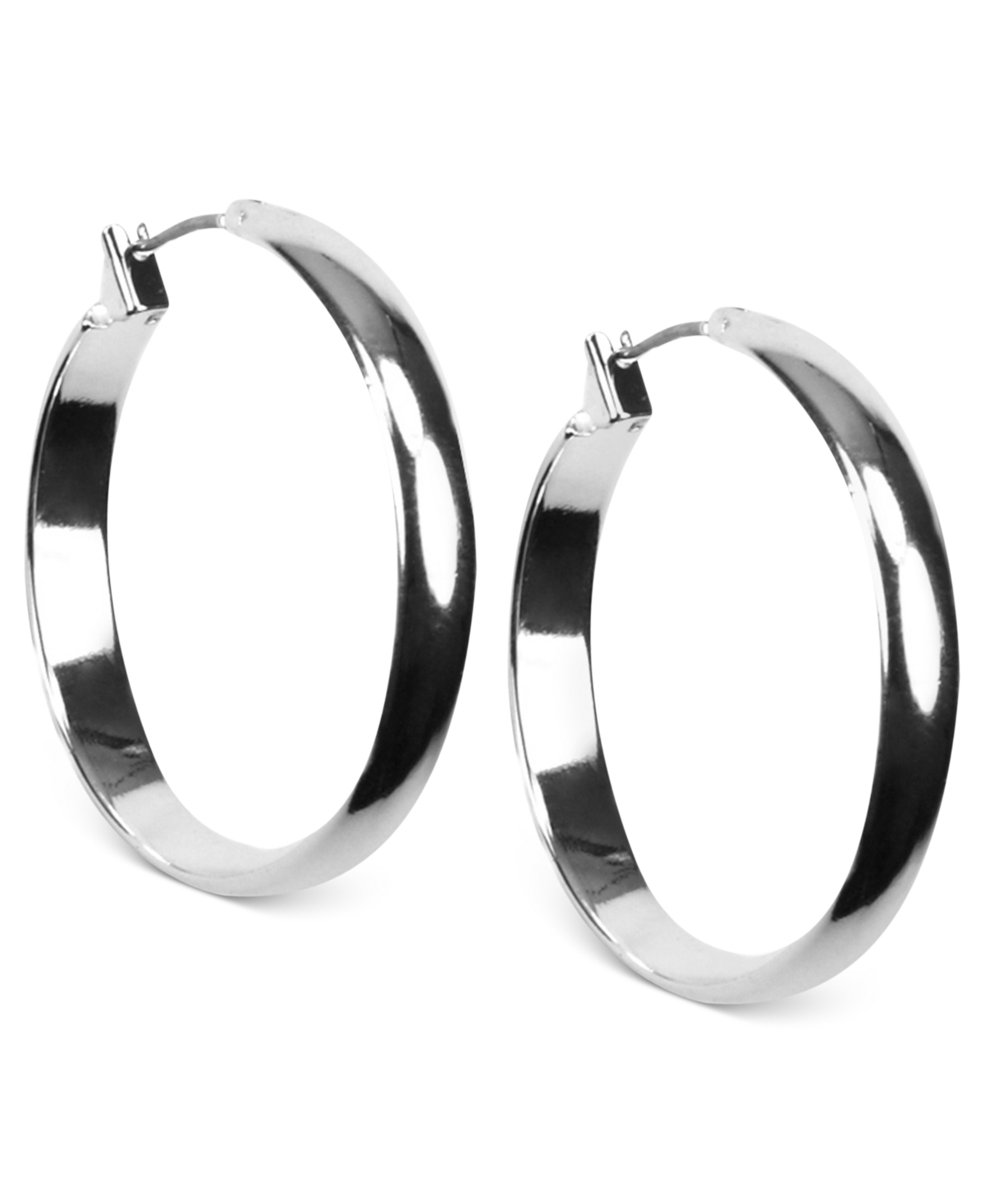 Hoop Earrings, 1.25" - Gold