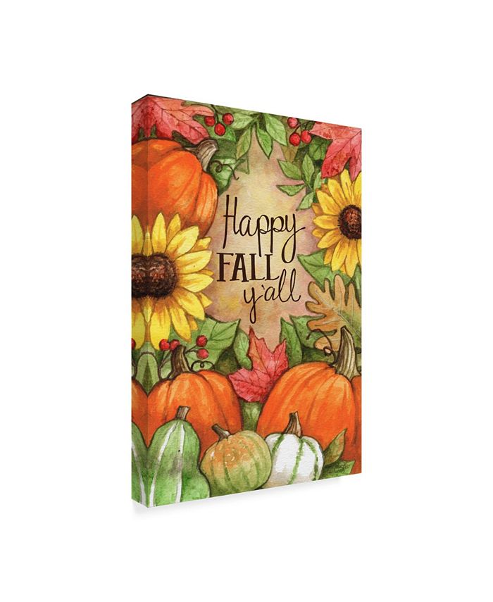 Trademark Global Melinda Hipsher 'Happy Fall Pumpkins' Canvas Art - 22 ...