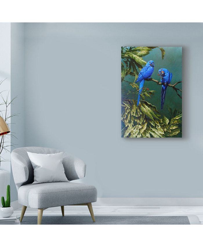 Trademark Global Michael Jackson 'Two Blue Macaws' Canvas Art - 22