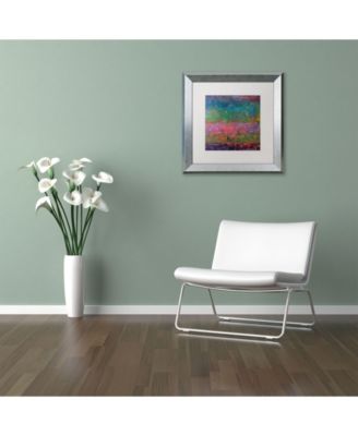 Michelle Calkins 'Wildflowers' Matted Framed Art - 16" x 16"