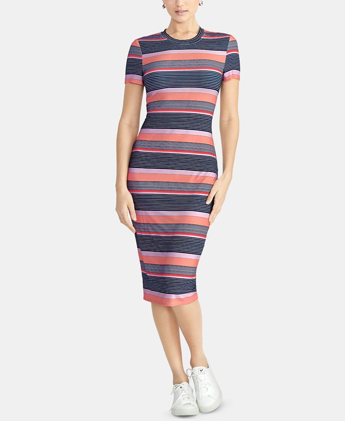 RACHEL Rachel Roy Striped T Shirt Bodycon Dress Macy s
