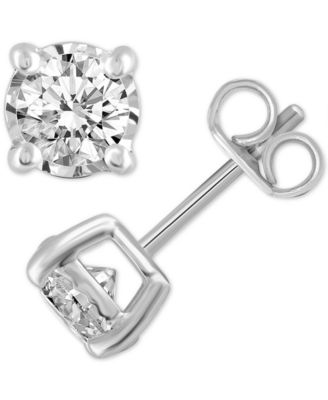 Macy's Diamond Stud Earrings (3/4 Ct. T.w.) In 14k White, Yellow Or ...