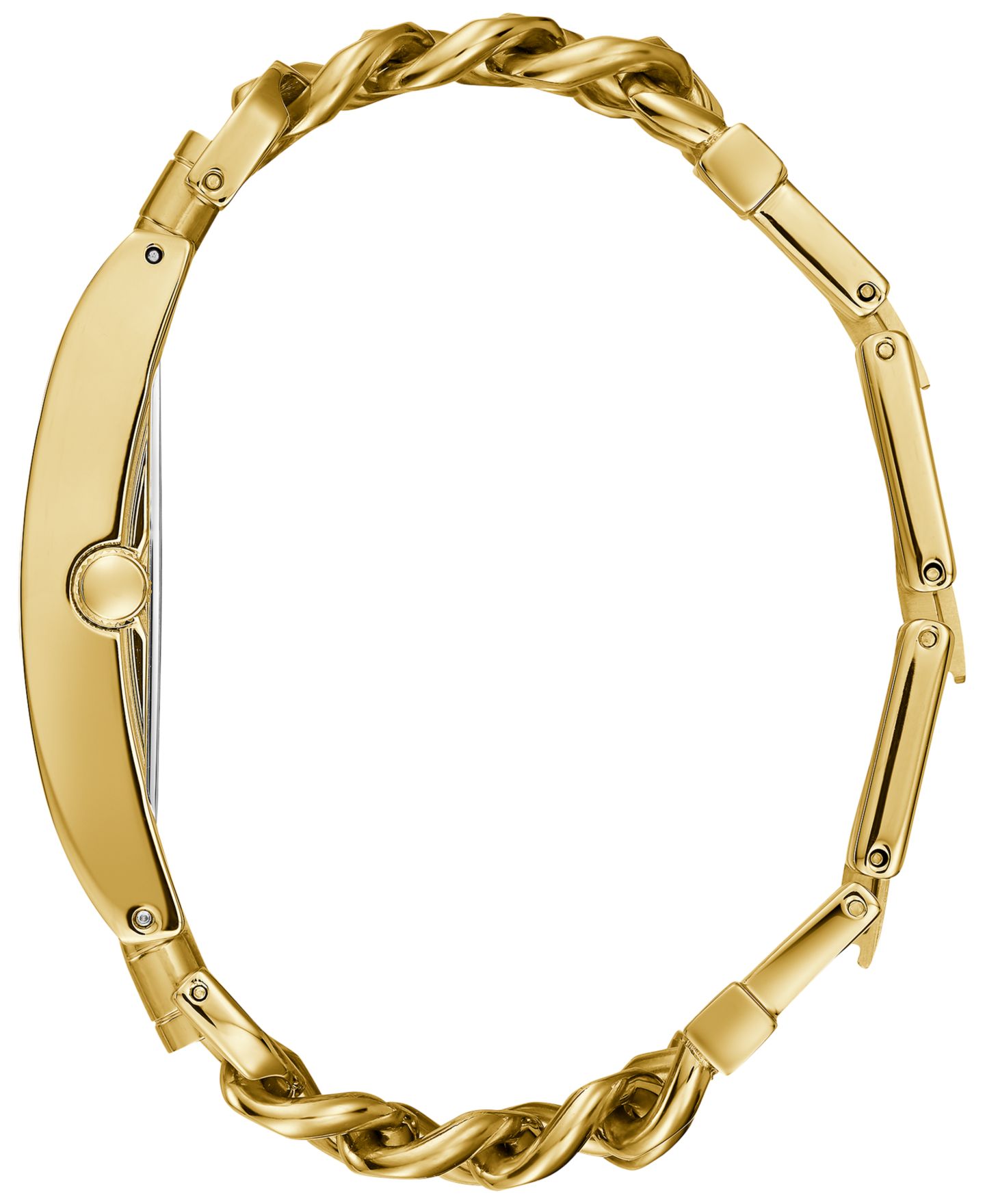 Женские часы GUESS Gold-Tone Stainless Steel Chain Bracelet Watch 39x47mm — фото 2