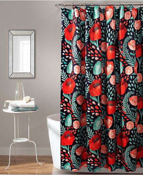 Lush Decor Poppy Garden 72 X 72 Shower Curtain Reviews