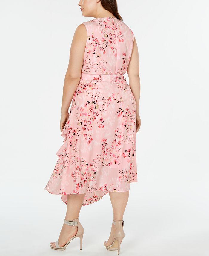 Calvin Klein Plus Size Printed Ruffled A-Line Dress - Macy's