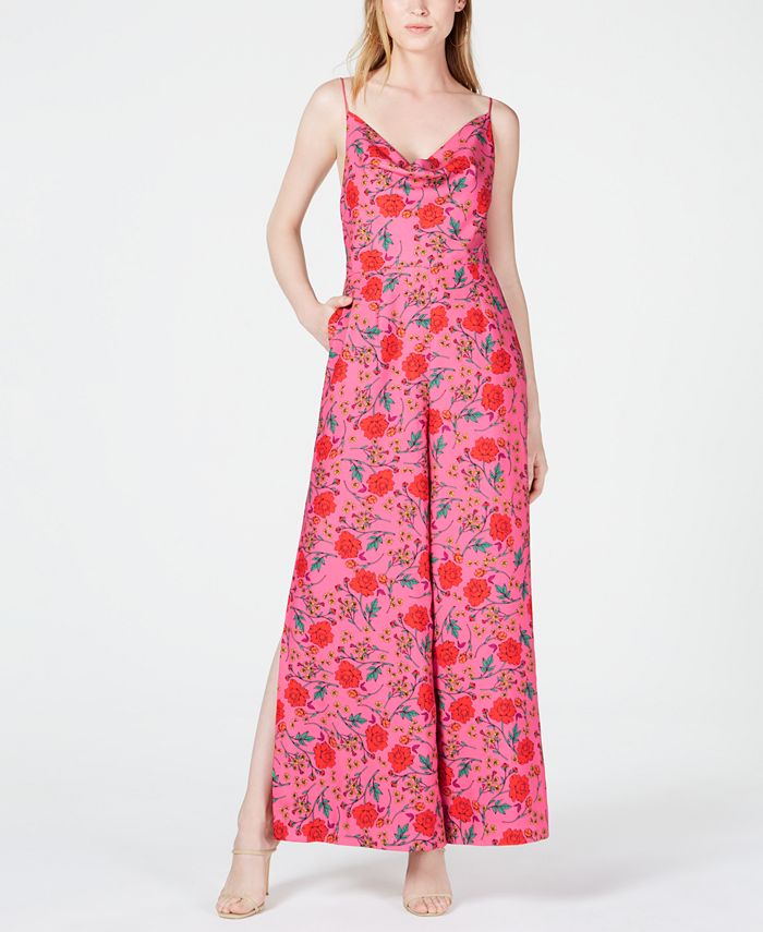 Finders Keepers Hana Floral-Print Cowl-Neck Jumpsuit - Macy's