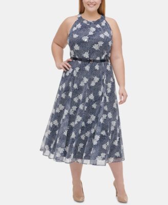 macys plus size midi dresses