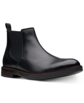 clarks paulson up black leather