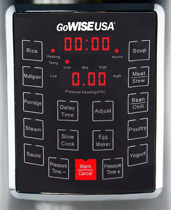 GoWISE USA 12Qt 10in1 Electric Pressure Cooker & Reviews Small