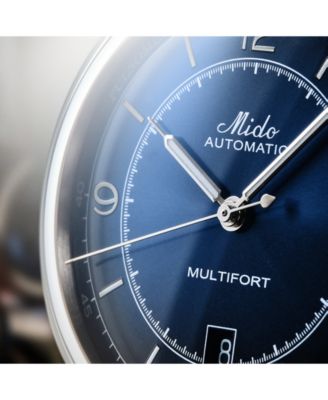 Men's Swiss Automatic Multifort Patrimony Pulsometer Brown Leather Strap Watch 40mm