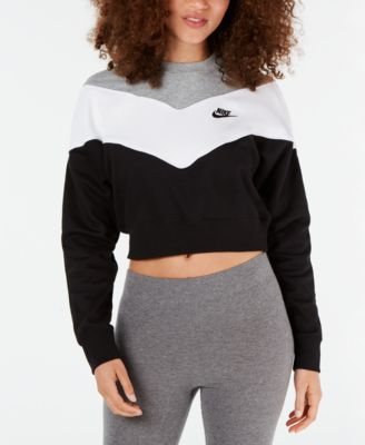 women's nike crop top sweatshirt