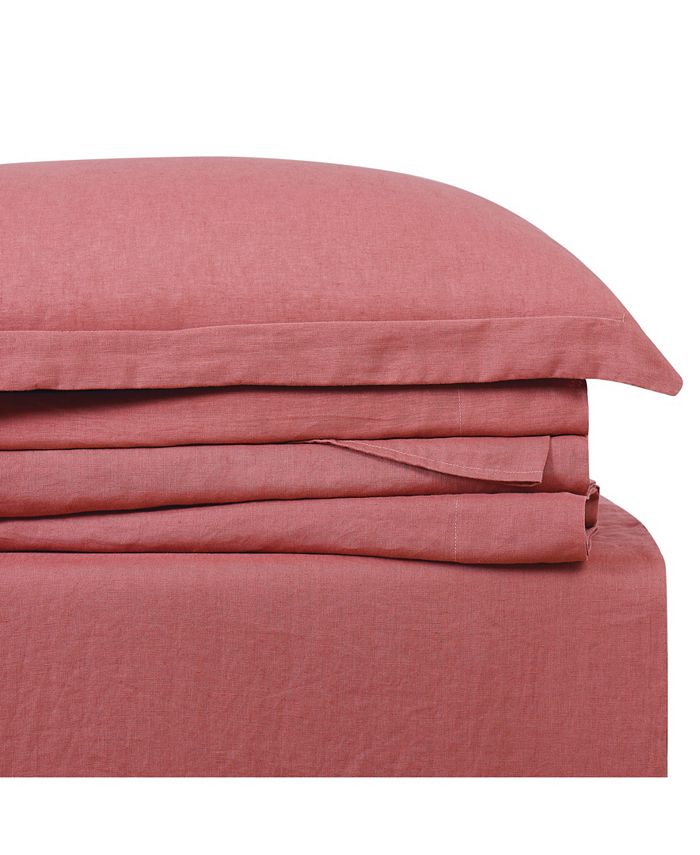 Brooklyn Loom Flax Linen California King 4 Piece Sheet Set Macy's