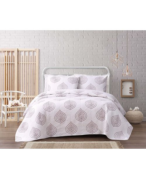 Brooklyn Loom Cottage Classics Embroidered Ogee 2 Piece Twin Extra