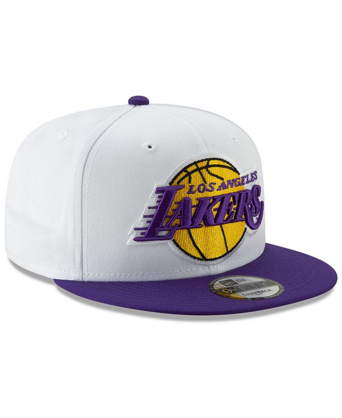 New Era Los Angeles Lakers White XLT 9FIFTY Cap - Macy's