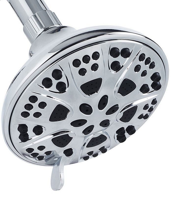 Aquadance - High Pressure 6-Setting, Large 5-Inch Shower Head with Full Chrome Finish