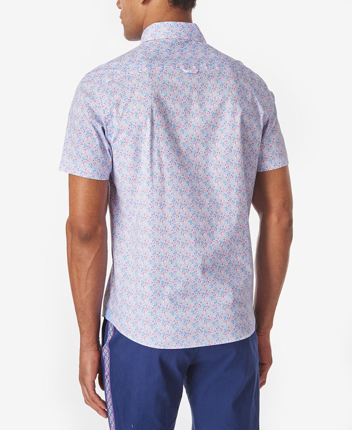 Tallia Men's Ditsy Floral Print Slim Fit Woven Shirt - Macy's