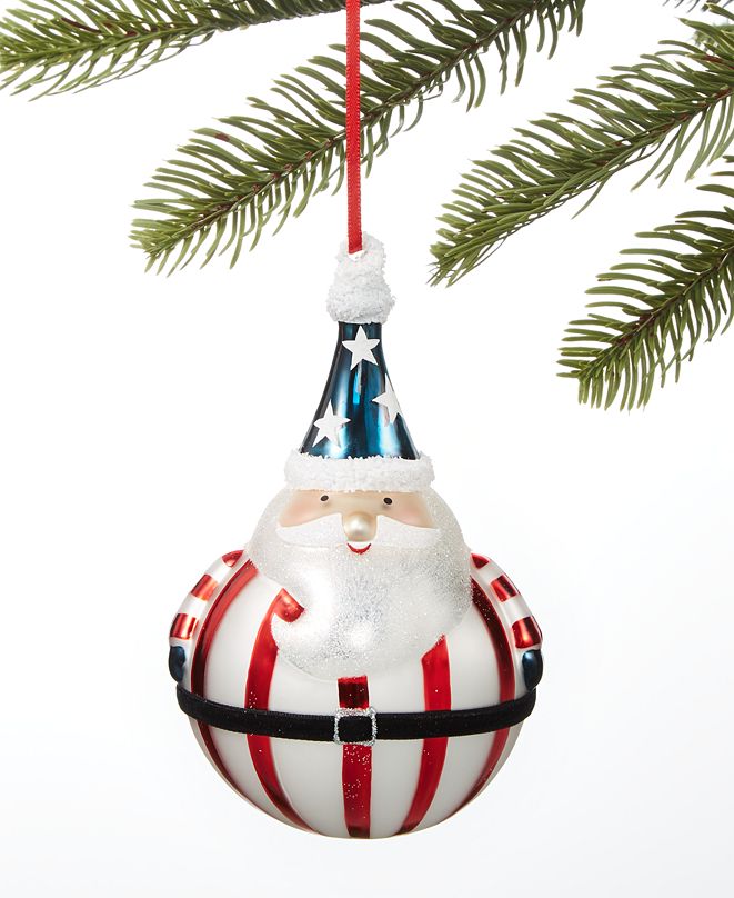 Holiday Lane Patriotic Santa Ornament, Created for Macy's & Reviews