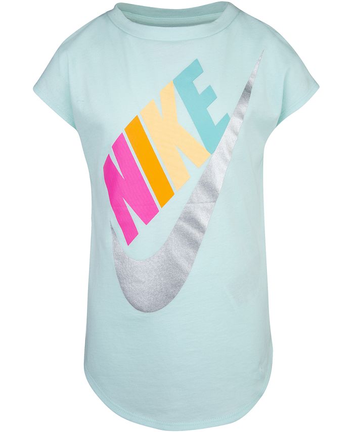 Nike Toddler Girls Metallic Futura Logo Cotton T-Shirt - Macy's